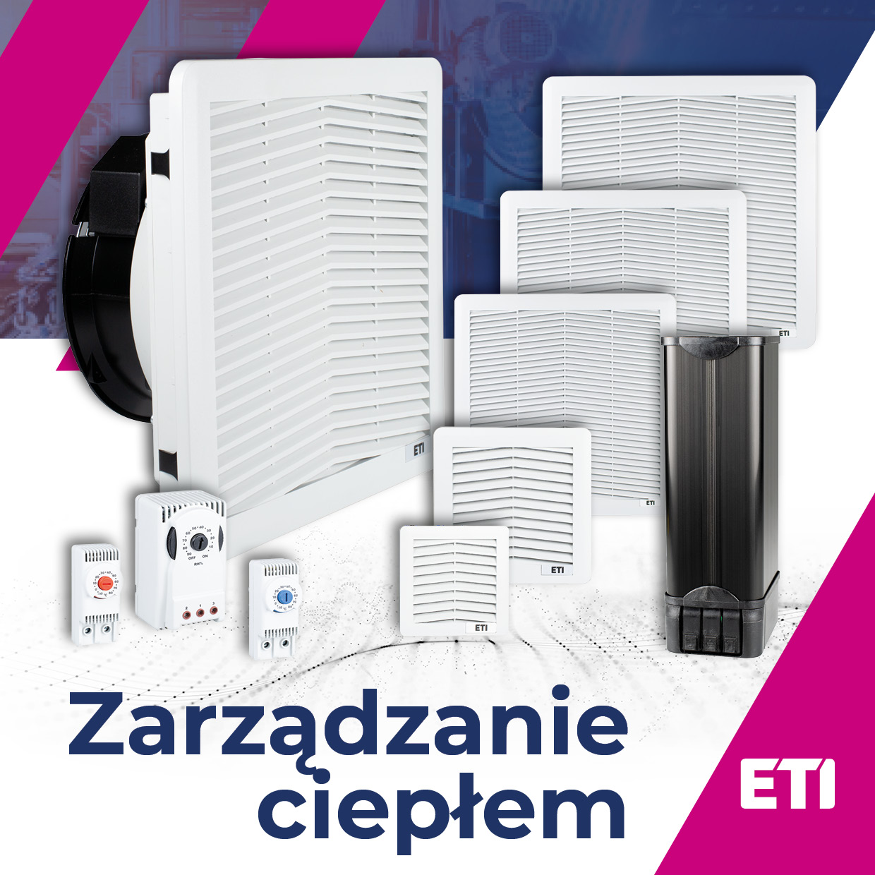Wentylatory filtrujące i kratki wylotowe z filtrem serii EF