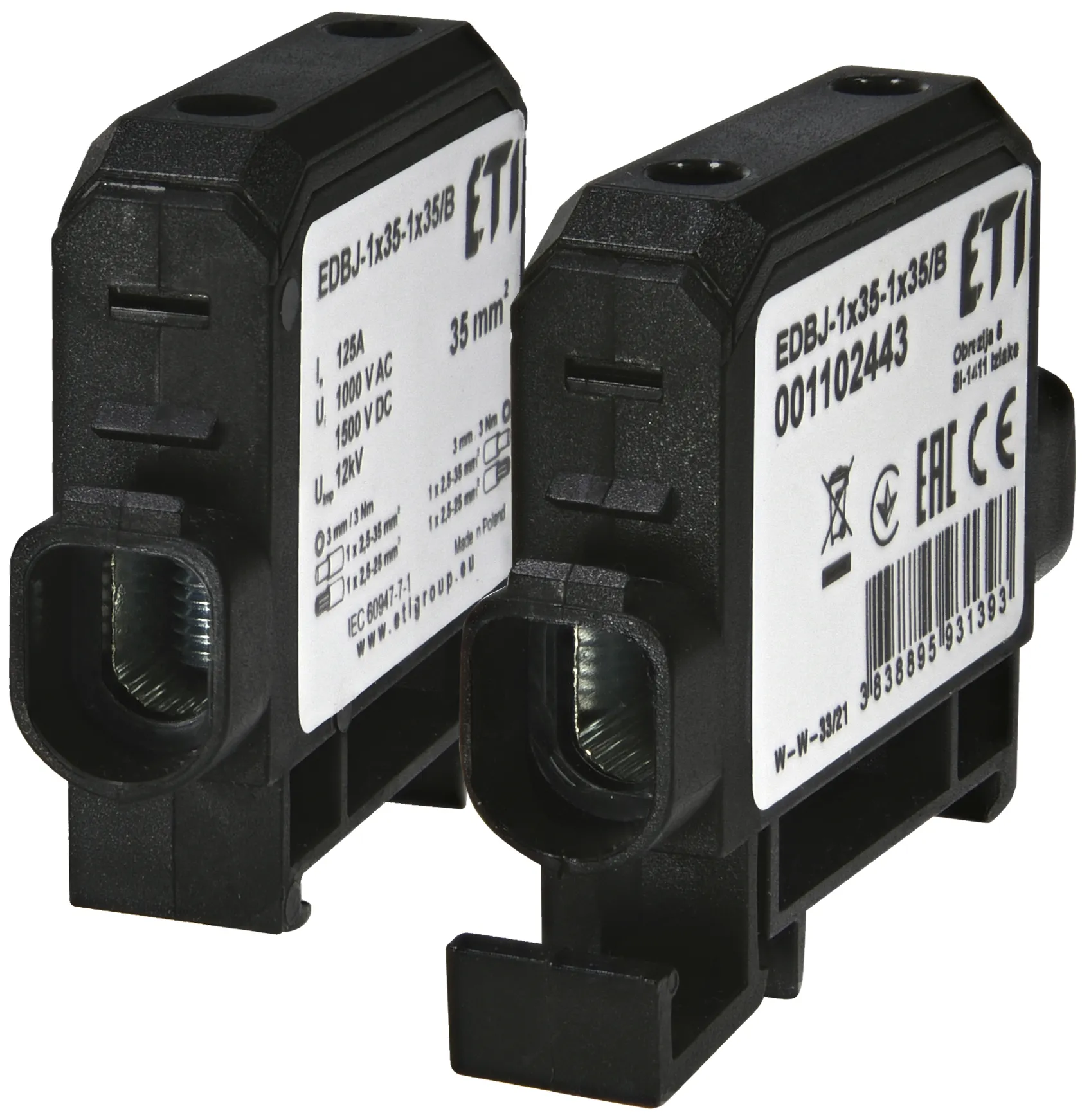 Zaciski EDBJ-1x35-1x35/B 001102443