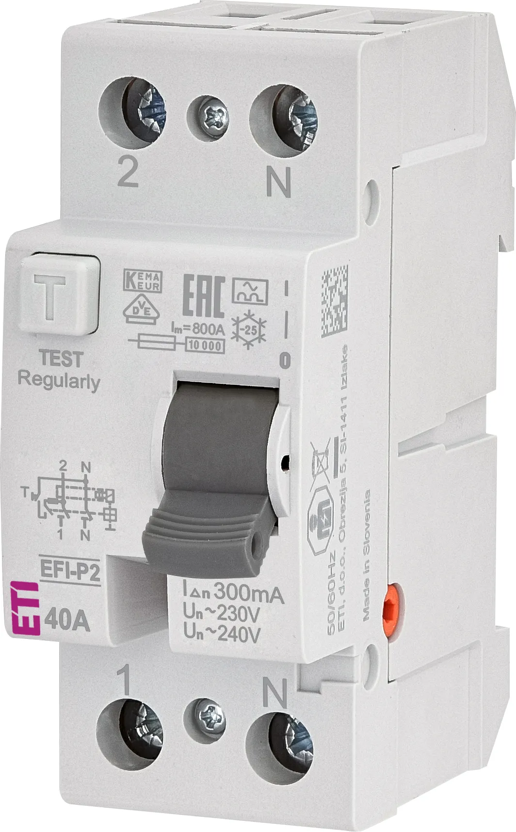 Wyłącznik ochr. różnicowoprąd. EFI-P2 A 40/0.3 002061132