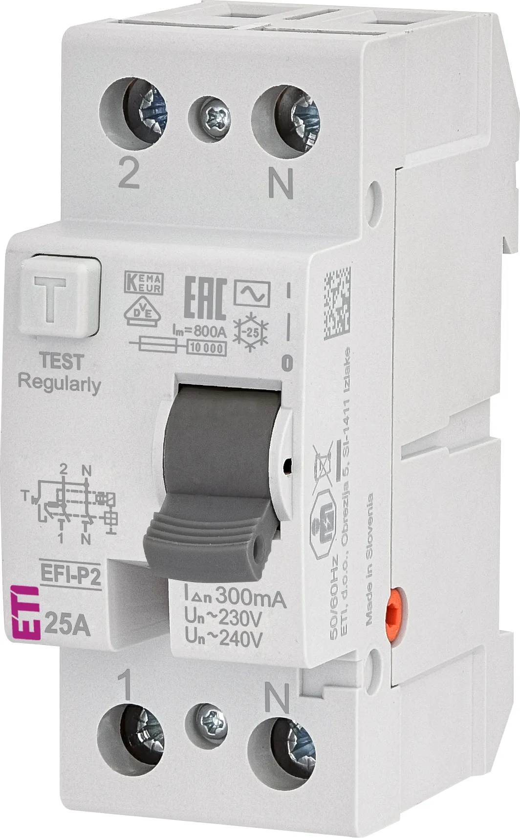 Wyłącznik ochr. różnicowoprąd. EFI-P2 AC 25/0.3 002061231