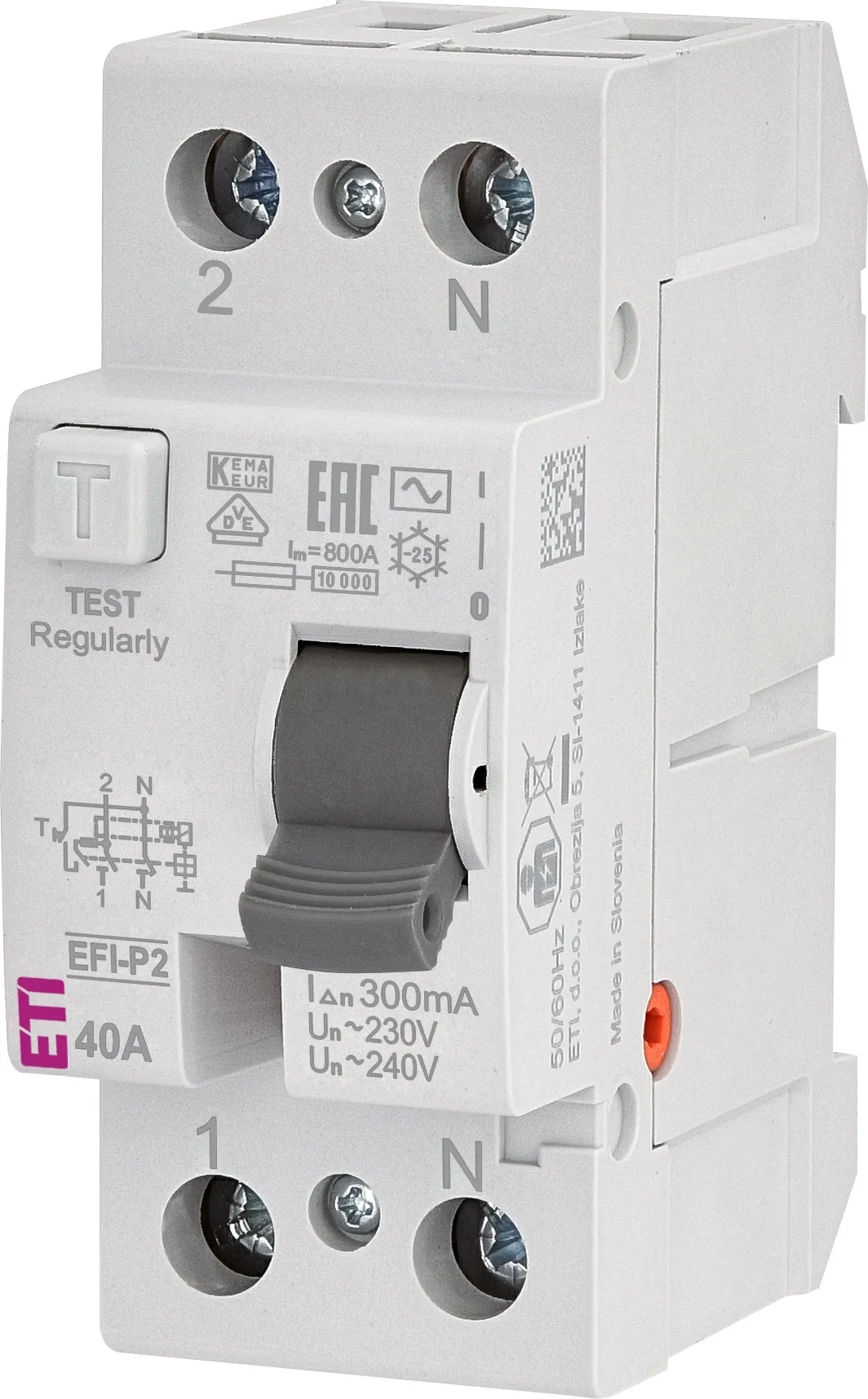 Wyłącznik ochr. różnicowoprąd. EFI-P2 AC 40/0.3 002061232