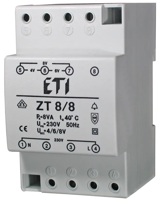 Transformator dzwonkowy ZT 8/8 002411005