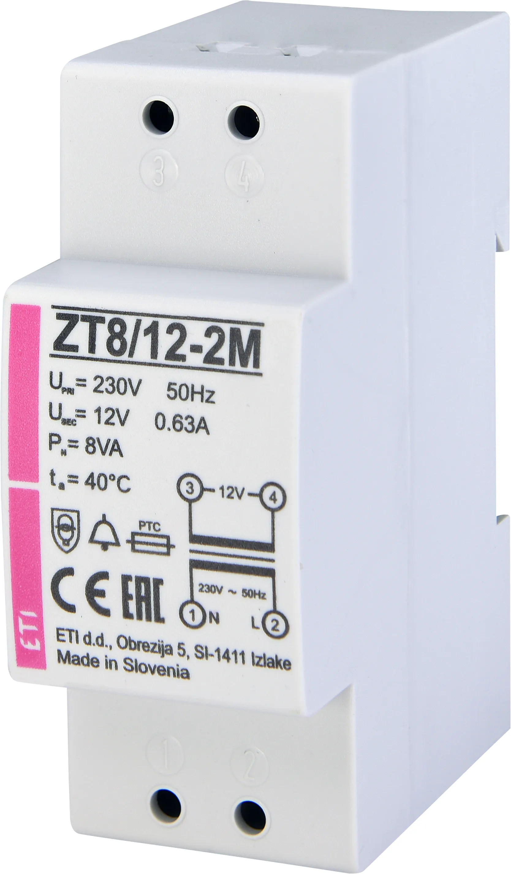 Transformator dzwonkowy ZT8/12-2M 002411011