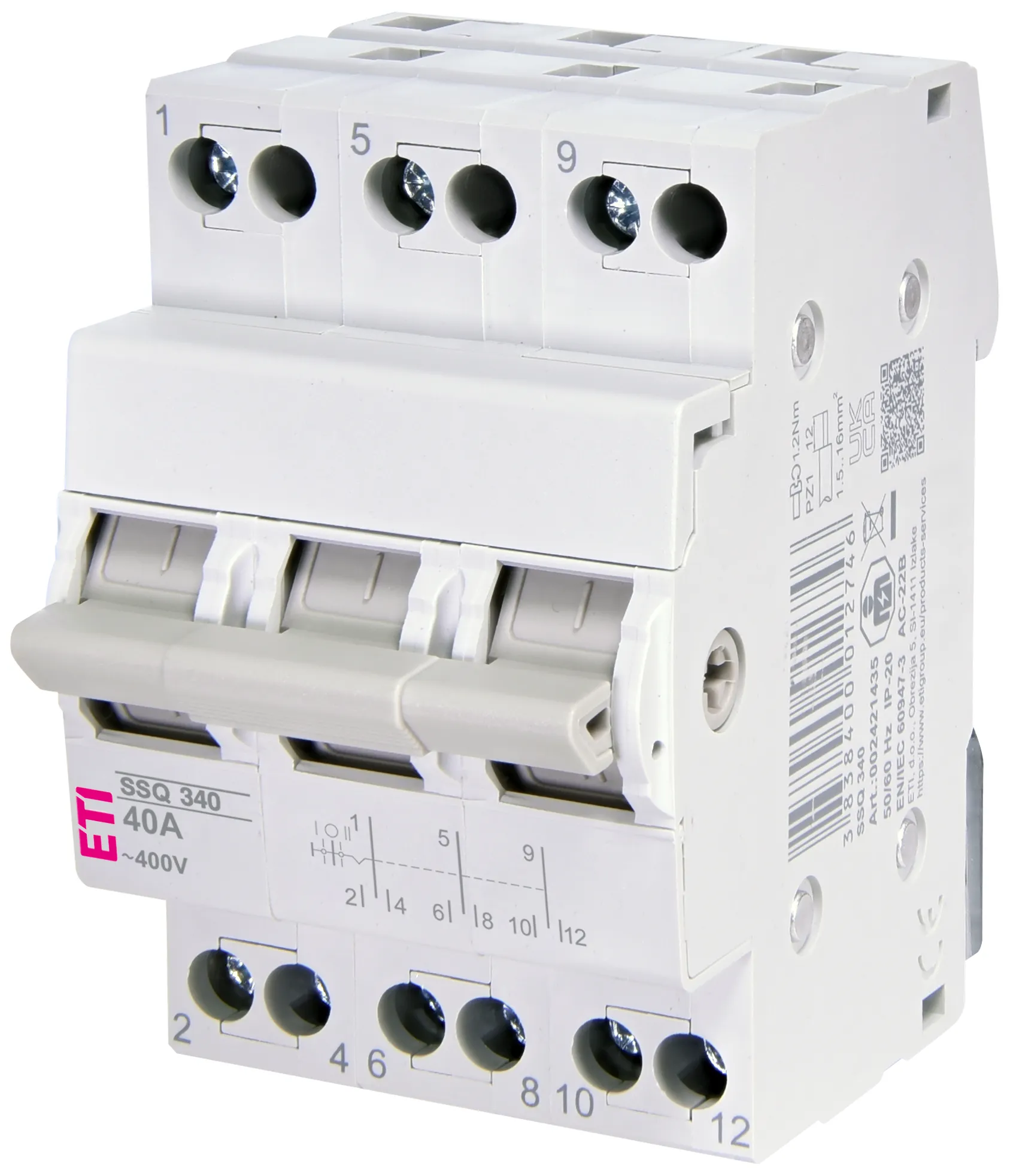 Przełącznik trójpołożeniowy SSQ  340 002421435