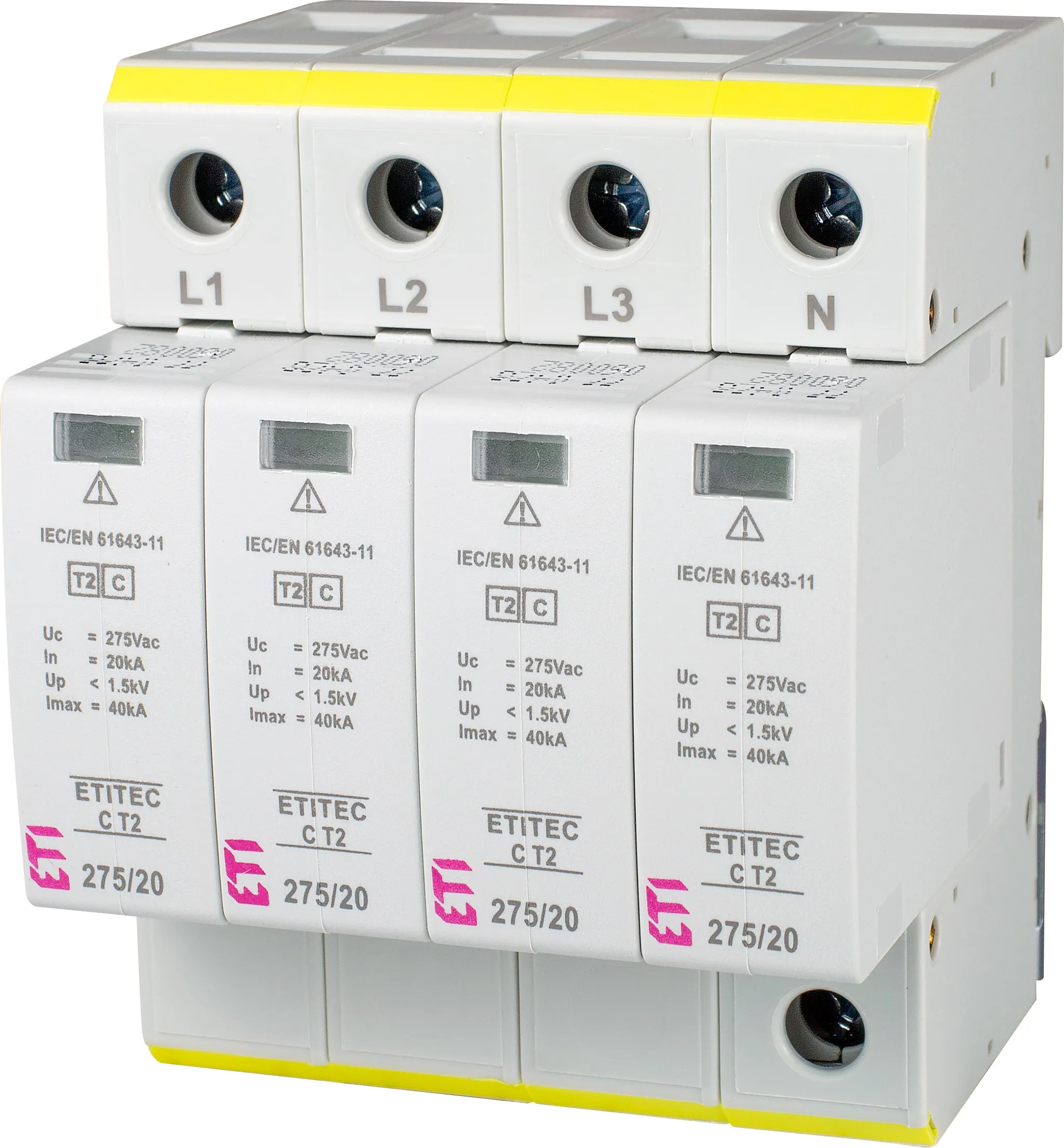 Ogranicznik przepięć ETITEC C T2 275/20 4+0 002440395