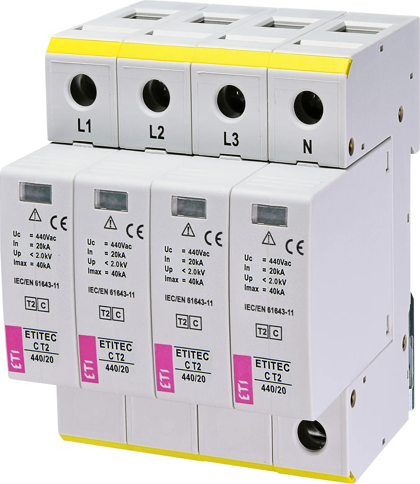 Ogranicznik przepięć ETITEC C T2 440/20 4+0 002440407