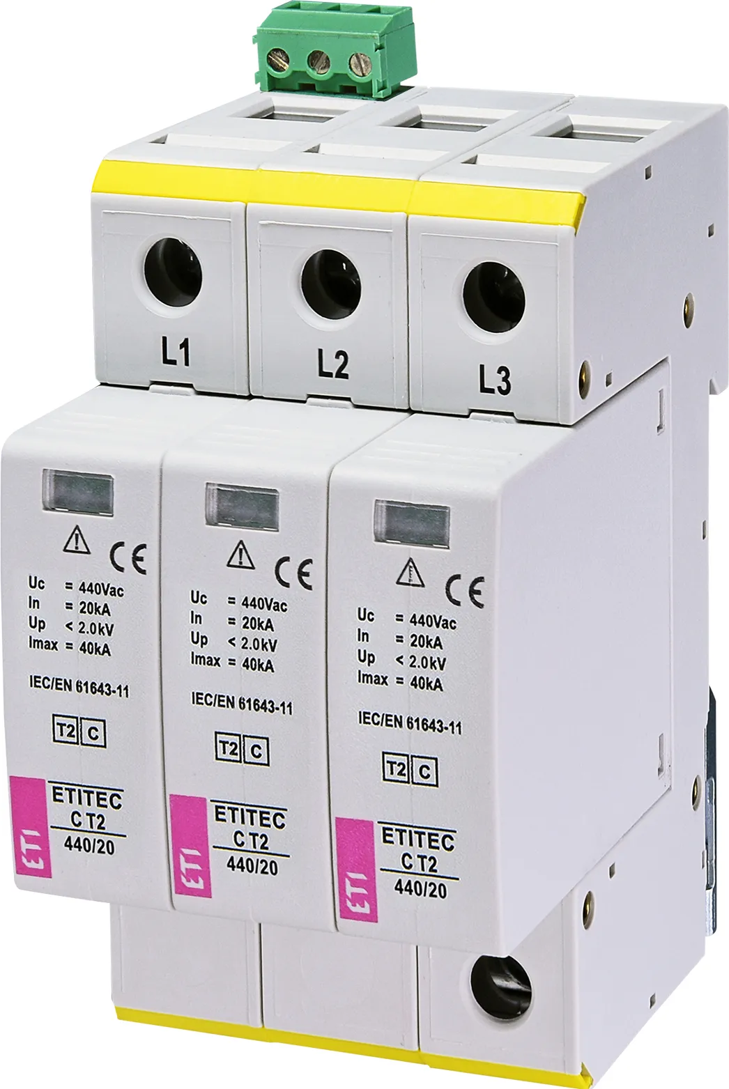 Ogranicznik przepięć ETITEC C T2 440/20 3+0 RC 002440412