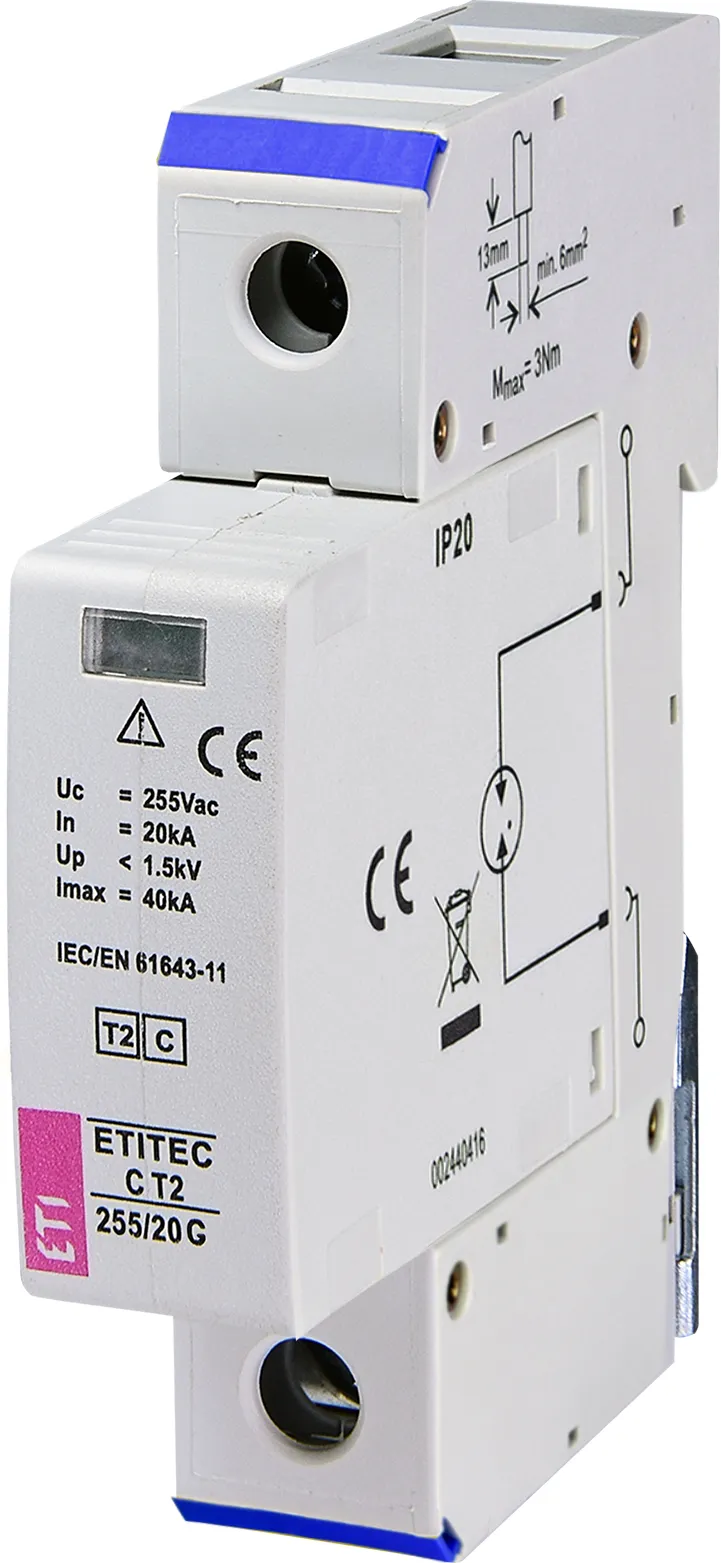 Ogranicznik przepięć ETITEC C T2 255/20 G 002440413