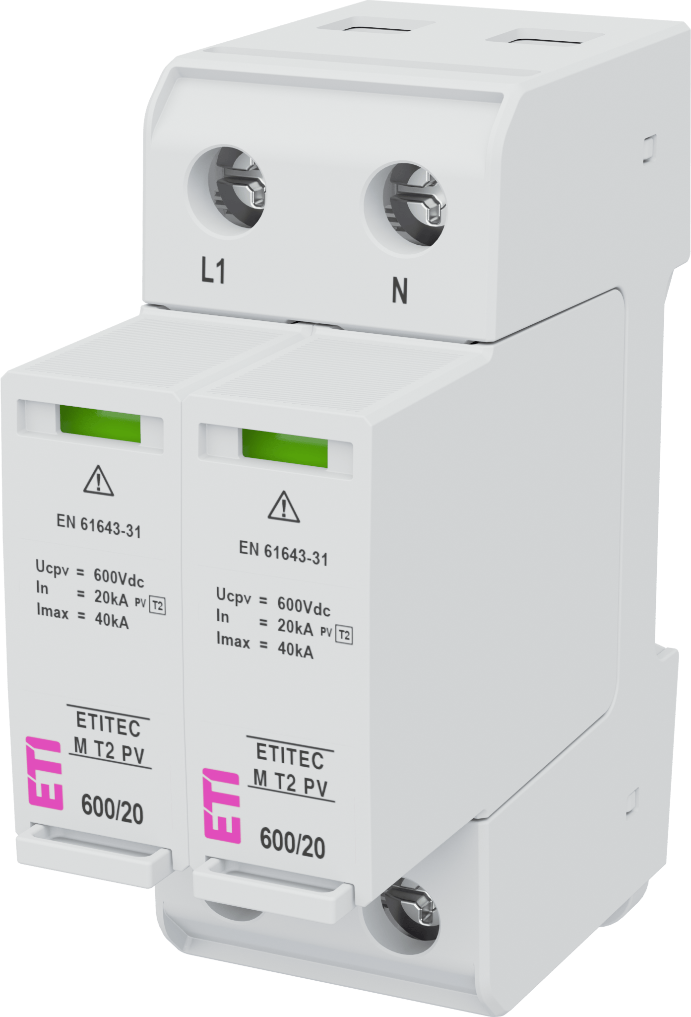 Ogranicznik przepięć ETITEC M T2 PV 600/20 RC 002440621