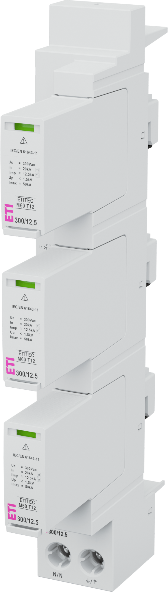 Ogranicznik przepięć ETITEC M60 T12 300/12,5 3+1 002440852