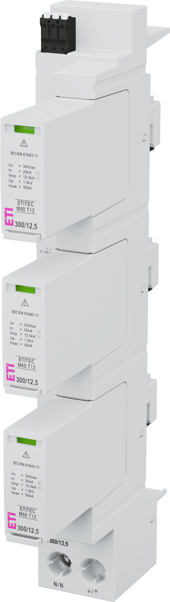 Ogranicznik przepięć ETITEC M60 T12 300/12,5 3+1 RC 002440853