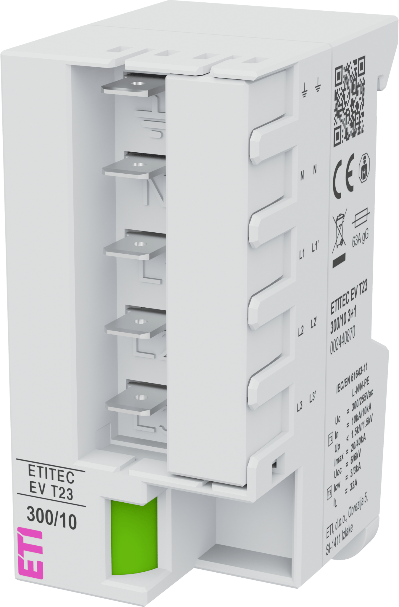 Ogranicznik przepięć ETITEC EV T23 300/10 3+1 002440870