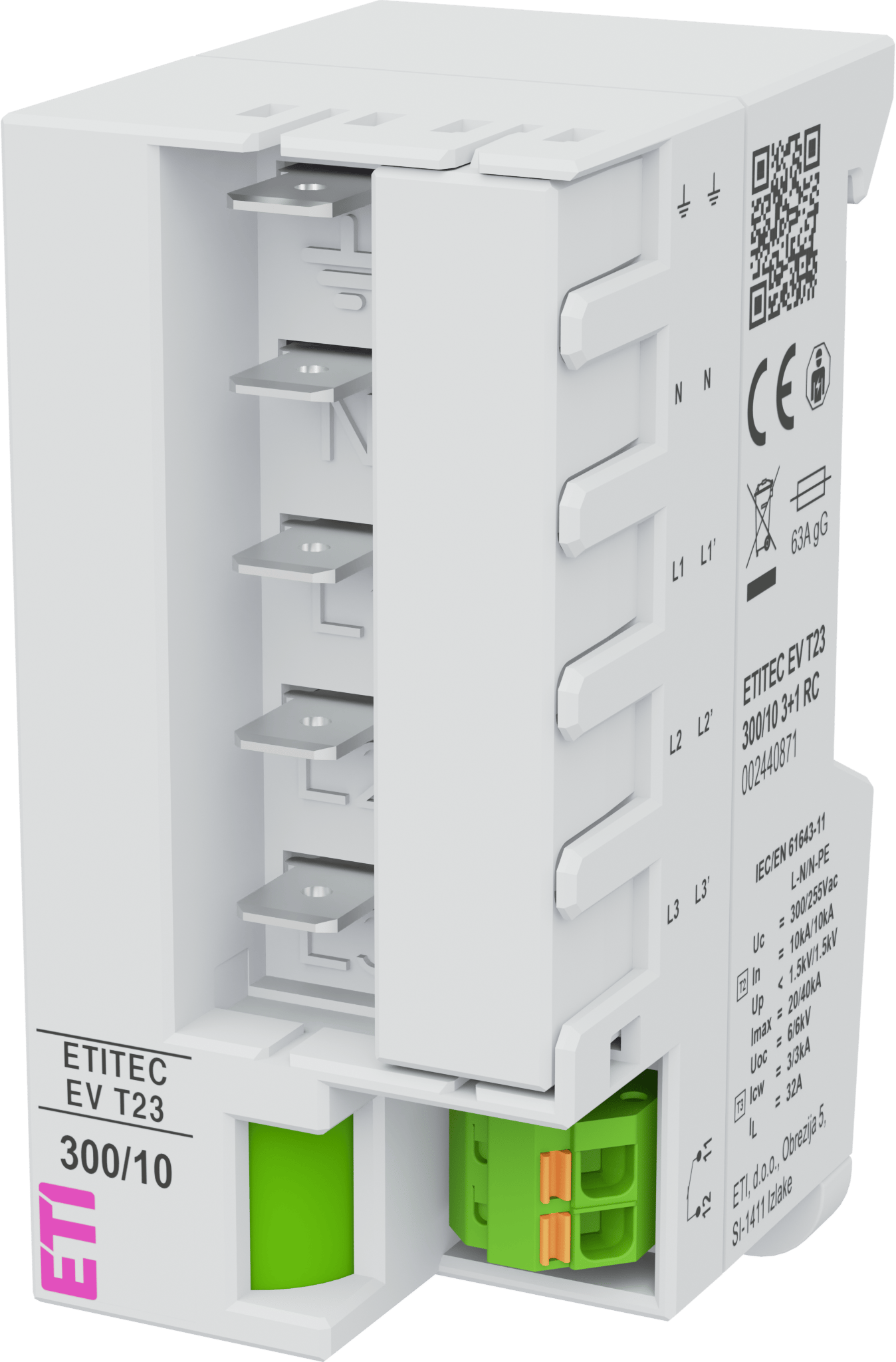 Ogranicznik przepięć ETITEC EV T23 300/10 3+1 RC 002440871