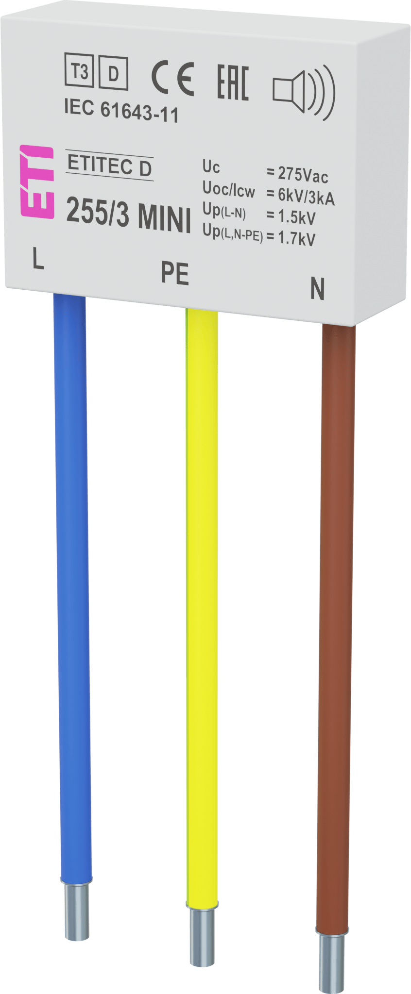 Ogranicznik przepięć ETITEC D 255/3 MINI 002441632