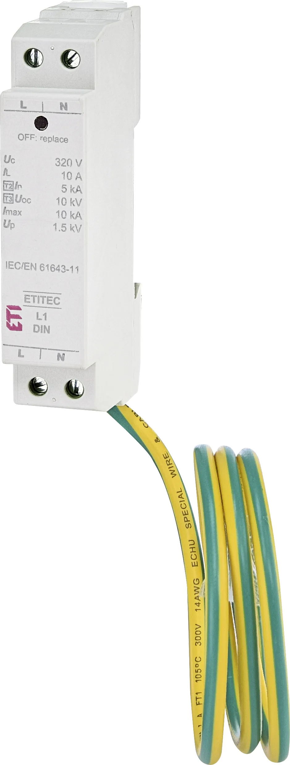 Ogranicznik przepięć ETITEC L1 DIN 002442985