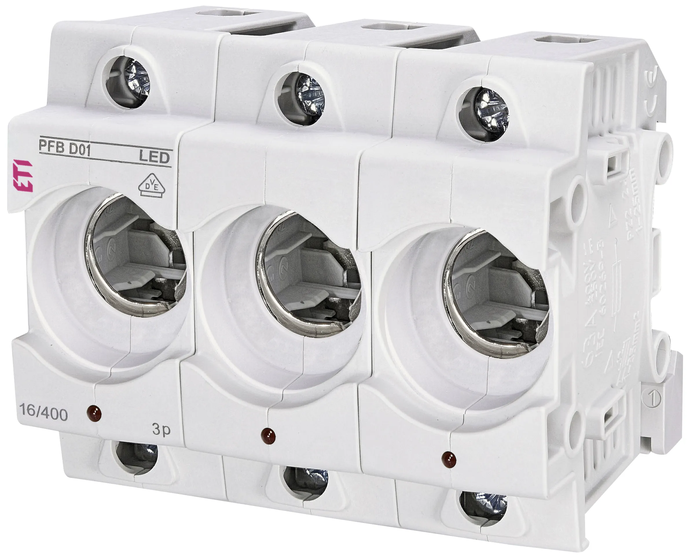 Podstawa bezpiecznikowa PFB D01 3p LED 002510014