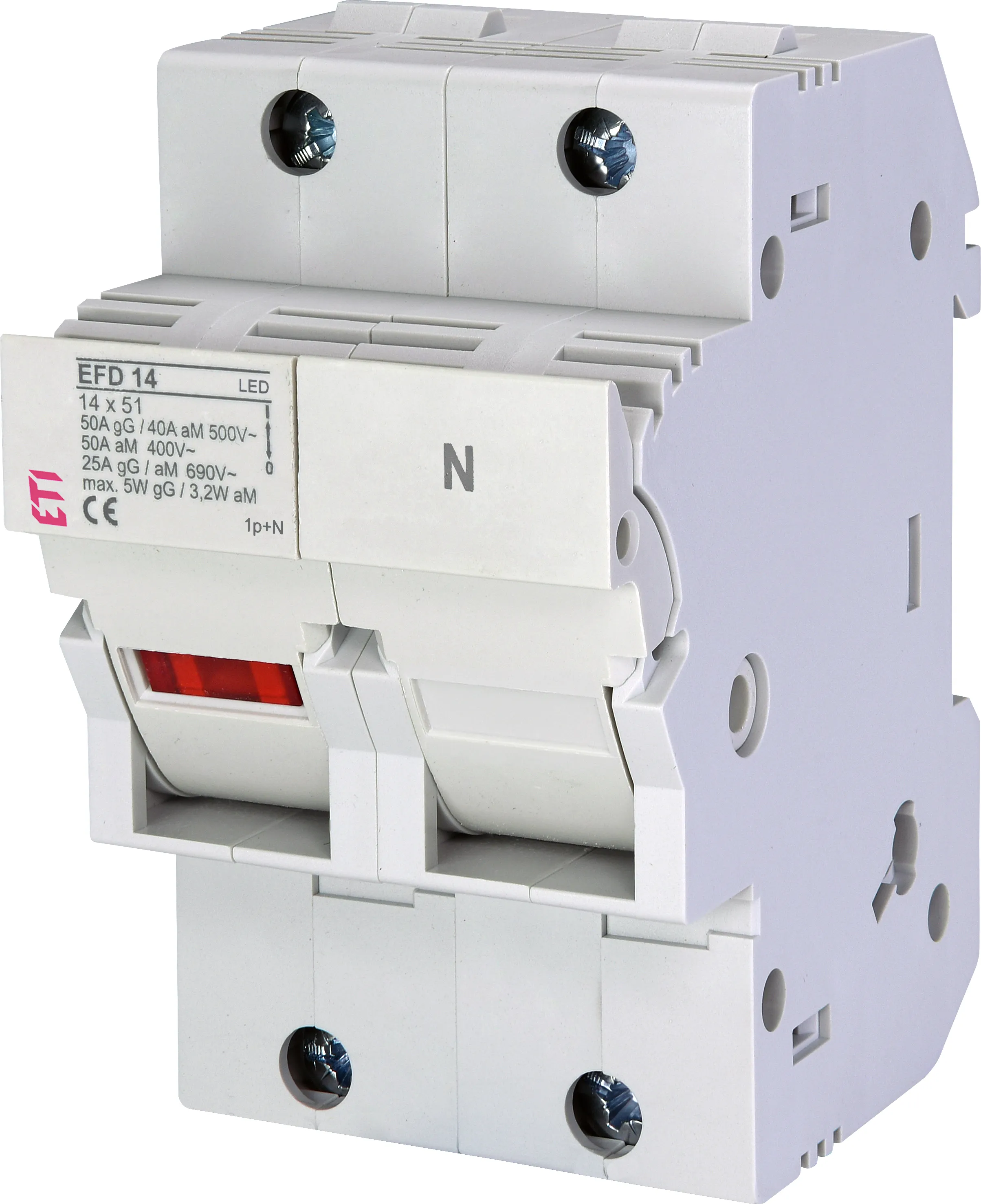 Rozłącznik bezpiecznikowy EFD 14 1p+N LED 002560012
