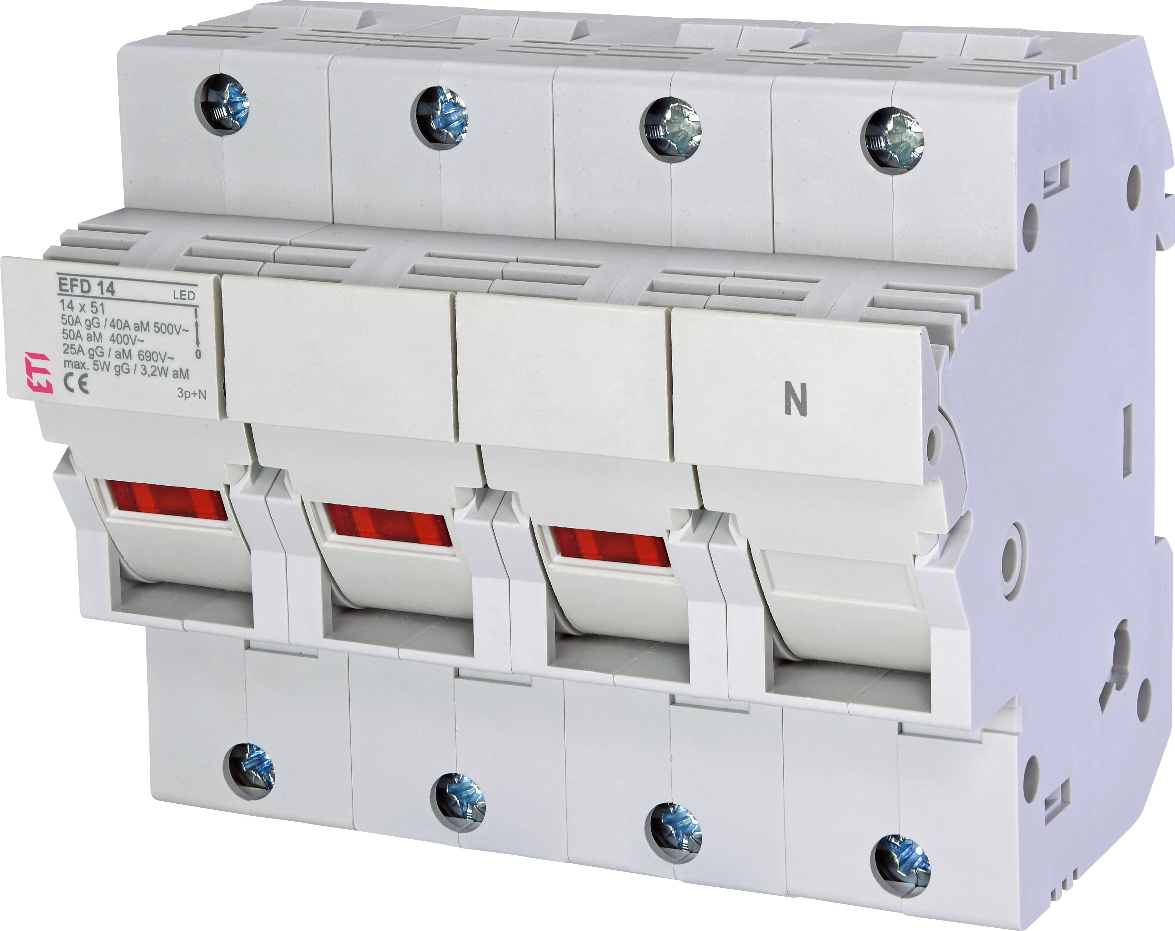 Rozłącznik bezpiecznikowy EFD 14 3p+N LED 002560015