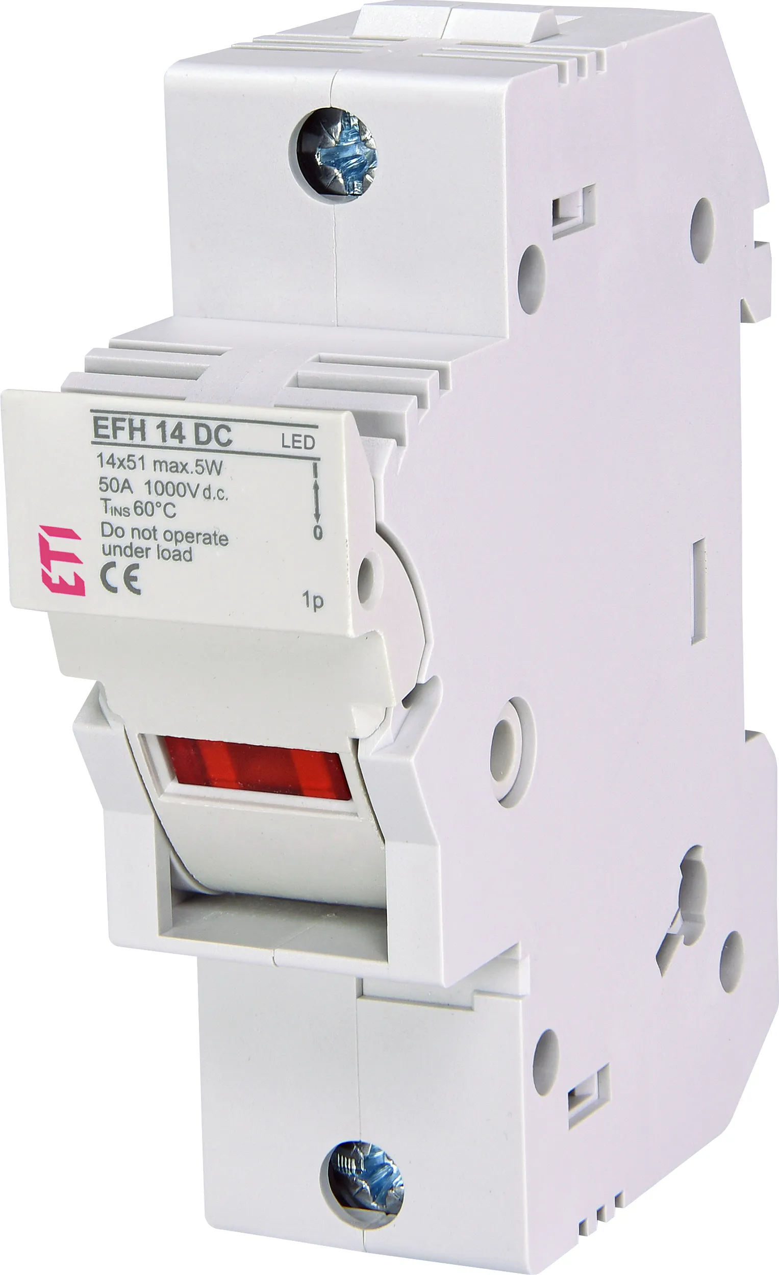 Podstawa bezpiecznikowa EFH 14 DC 1p LED 002560211