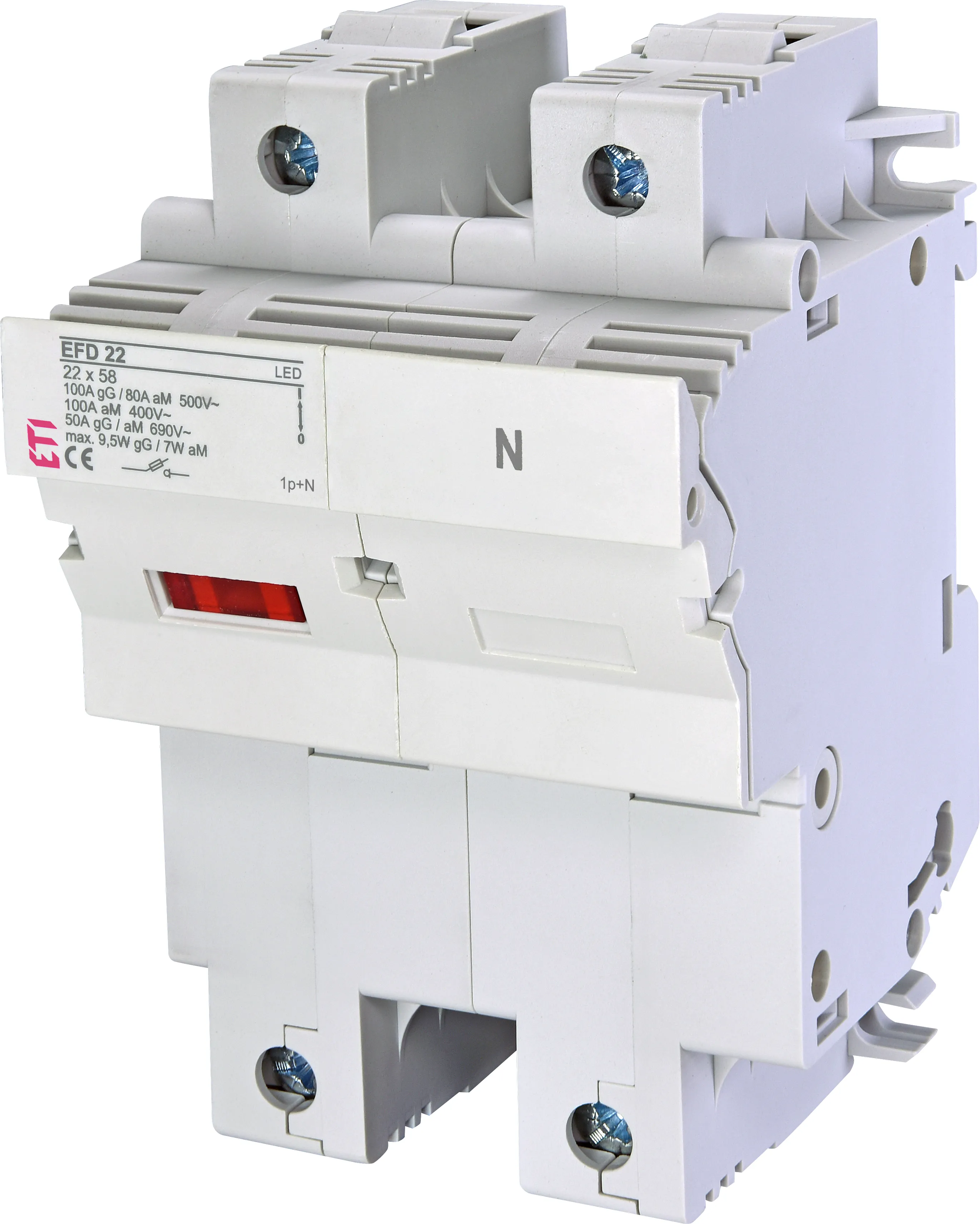 Rozłącznik bezpiecznikowy EFD 22 1p+N LED 002570012