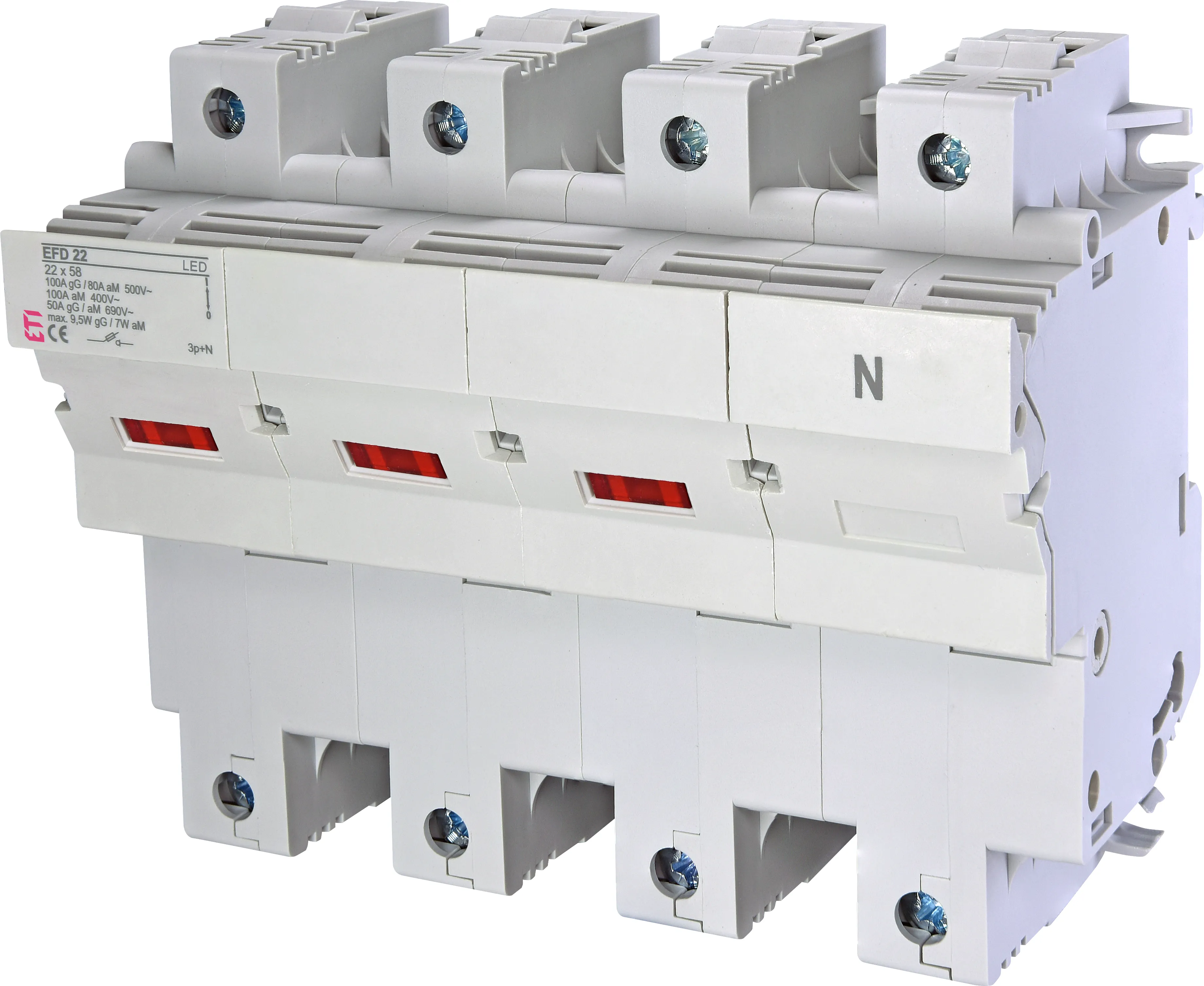Rozłącznik bezpiecznikowy EFD 22 3p+N LED 002570015