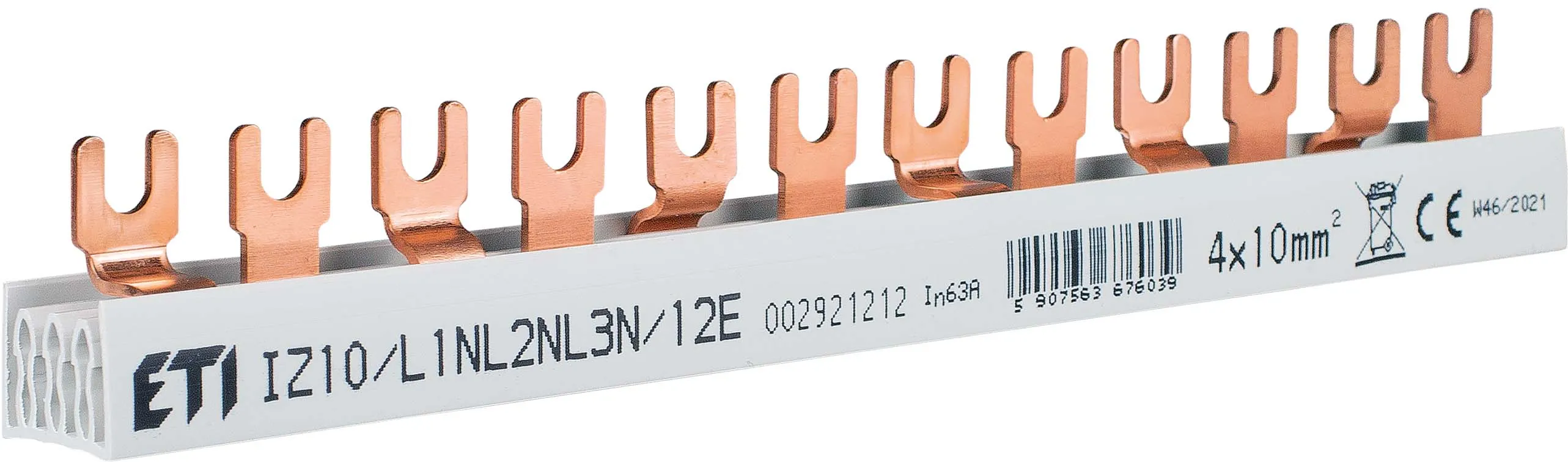 Izolowana szyna zbiorcza IZ10/L1NL2NL3N/12E 002921212