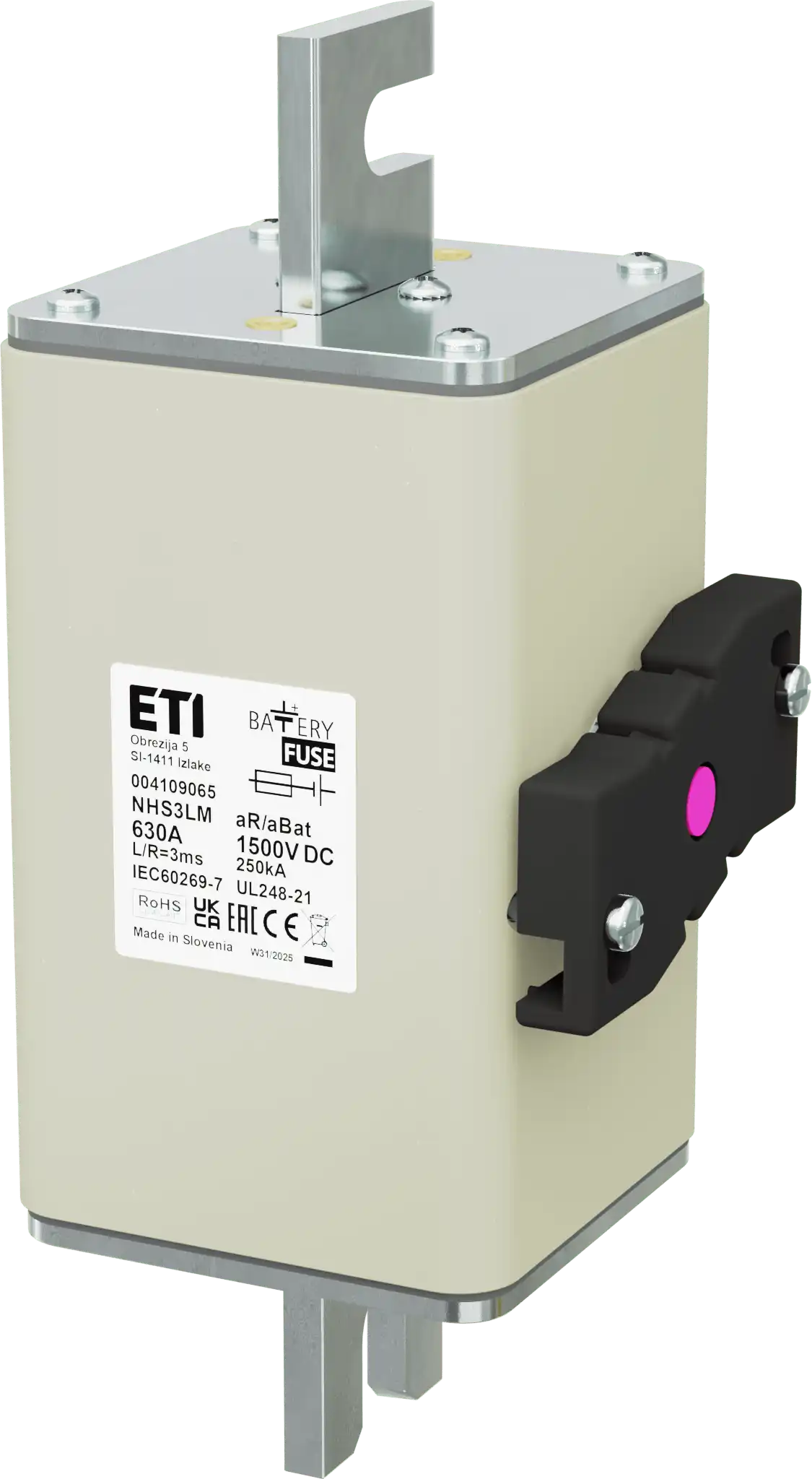 Wkładka topikowa NHS3LM aR/aBat 630A/1500V DCAL 004109065