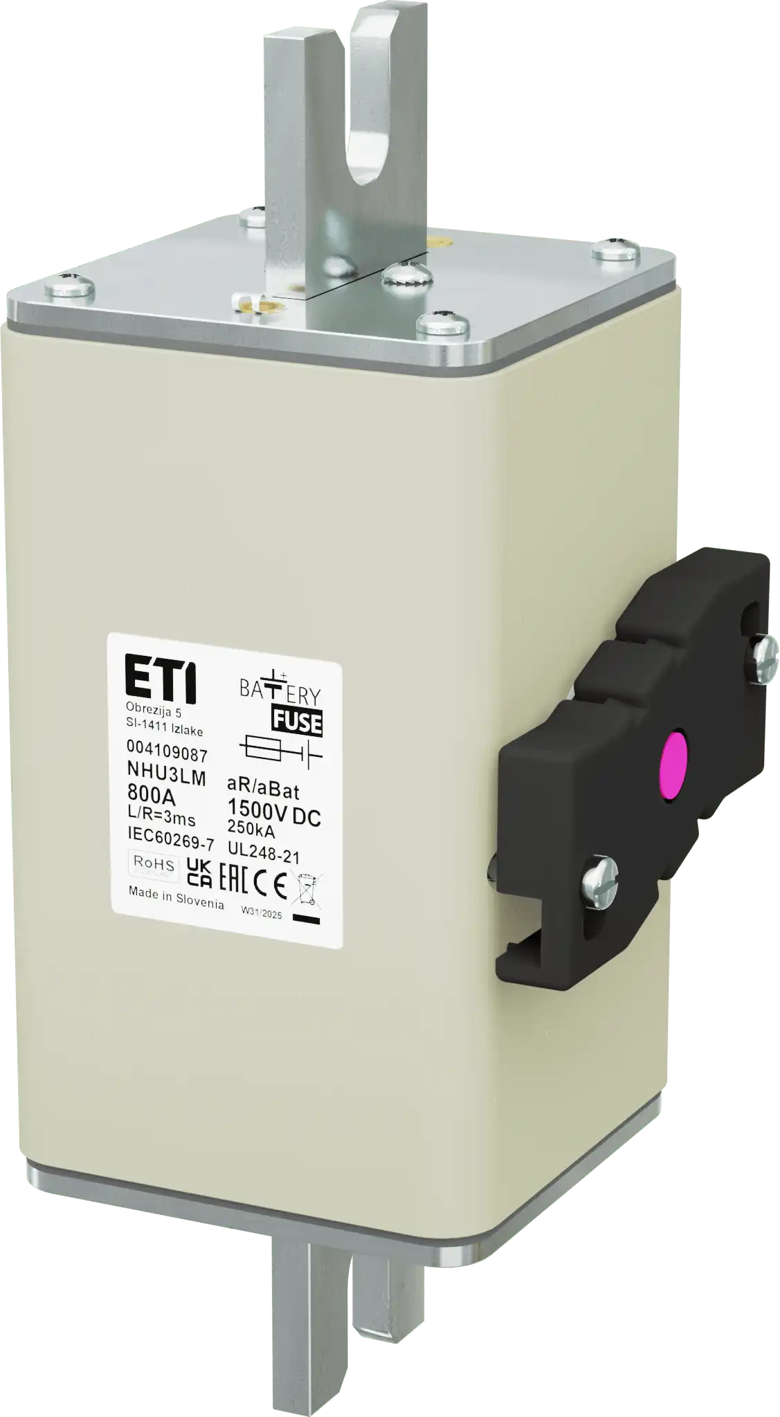 Wkładka topikowa NHU3LM aR/aBat 800A/1500V DCAL 004109087
