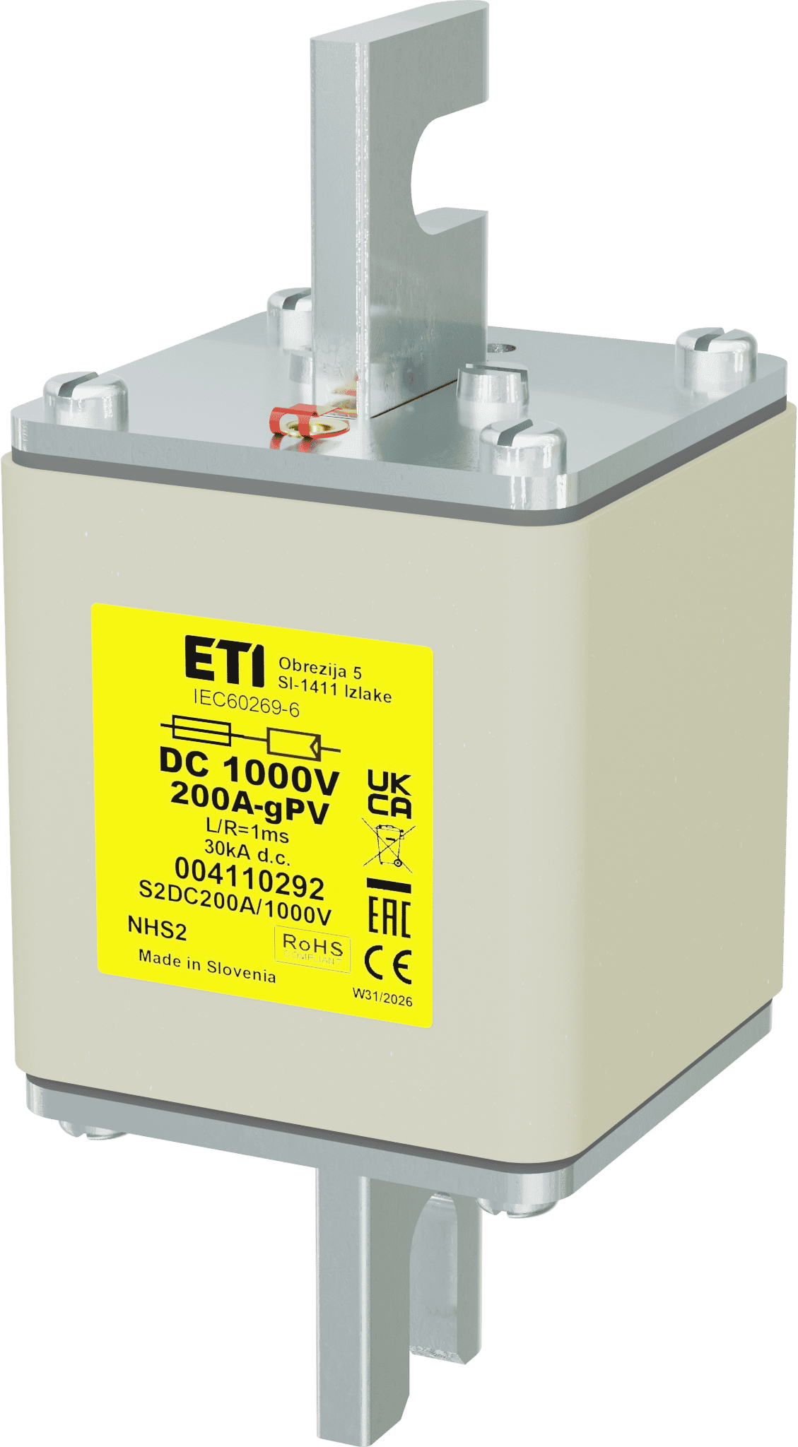 Wkładka topikowa NHS2 gPV 200A/1000V DC 004110292