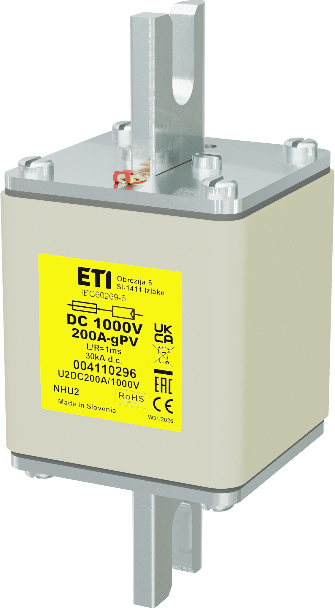 Wkładka topikowa NHU2 gPV 200A/1000V DC 004110296