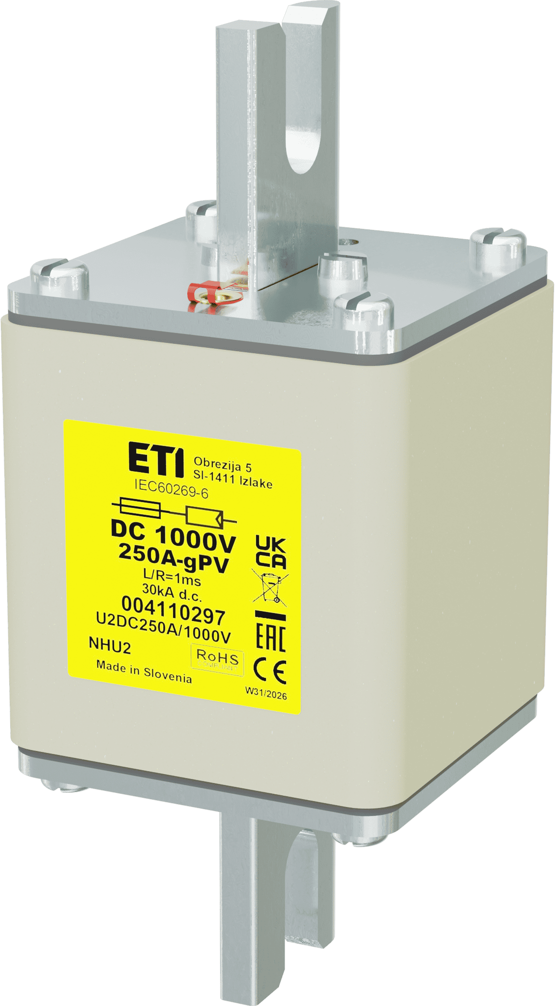 Wkładka topikowa NHU2 gPV 250A/1000V DC 004110297