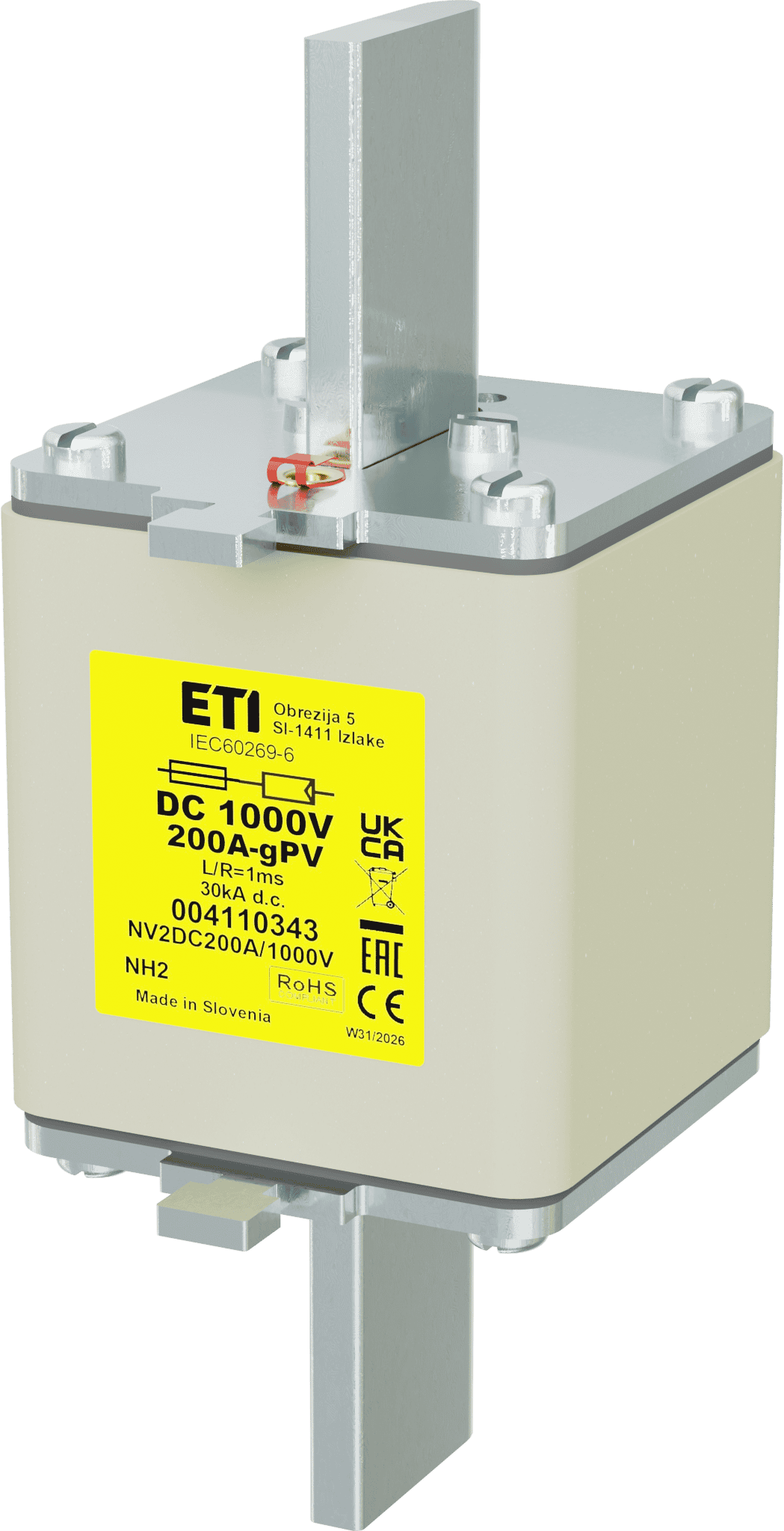 Wkładka topikowa NH2 gPV 200A/1000V DC 004110343