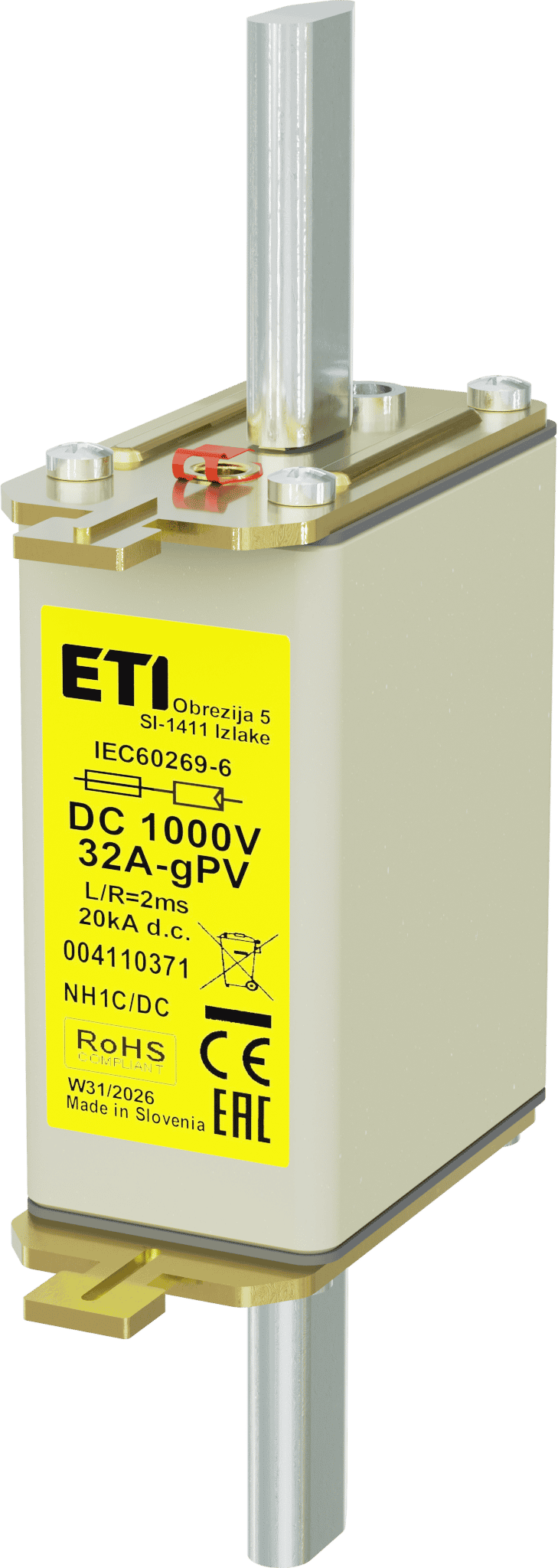 Wkładka topikowa NH1C gPV 32A/1000V DC 004110371