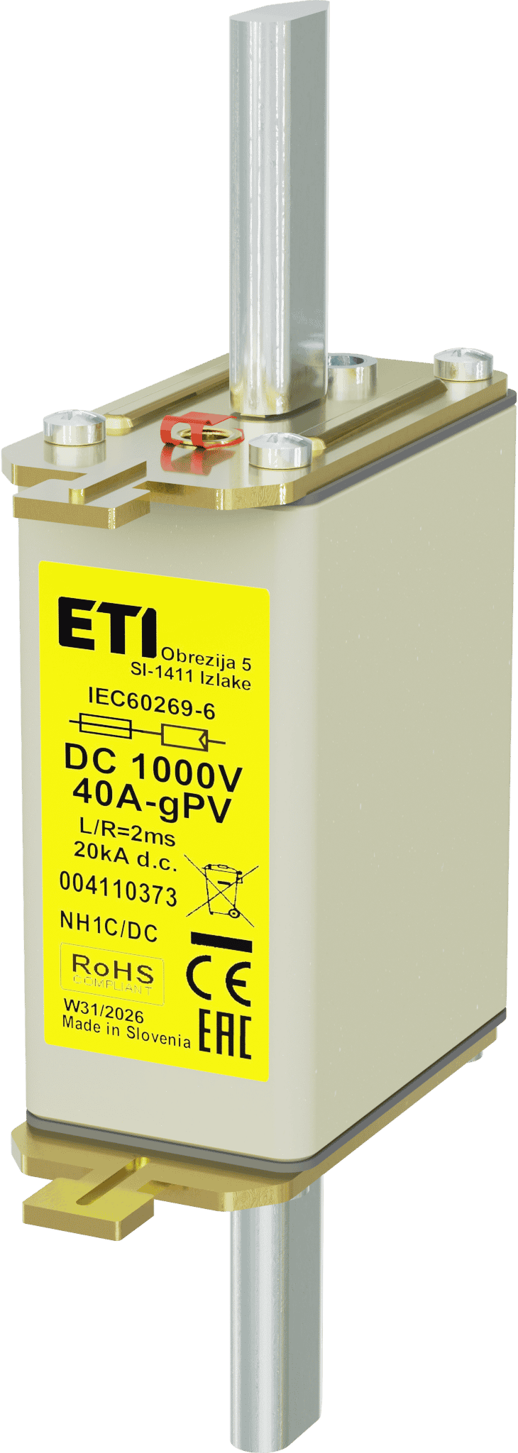 Wkładka topikowa NH1C gPV 40A/1000V DC 004110373
