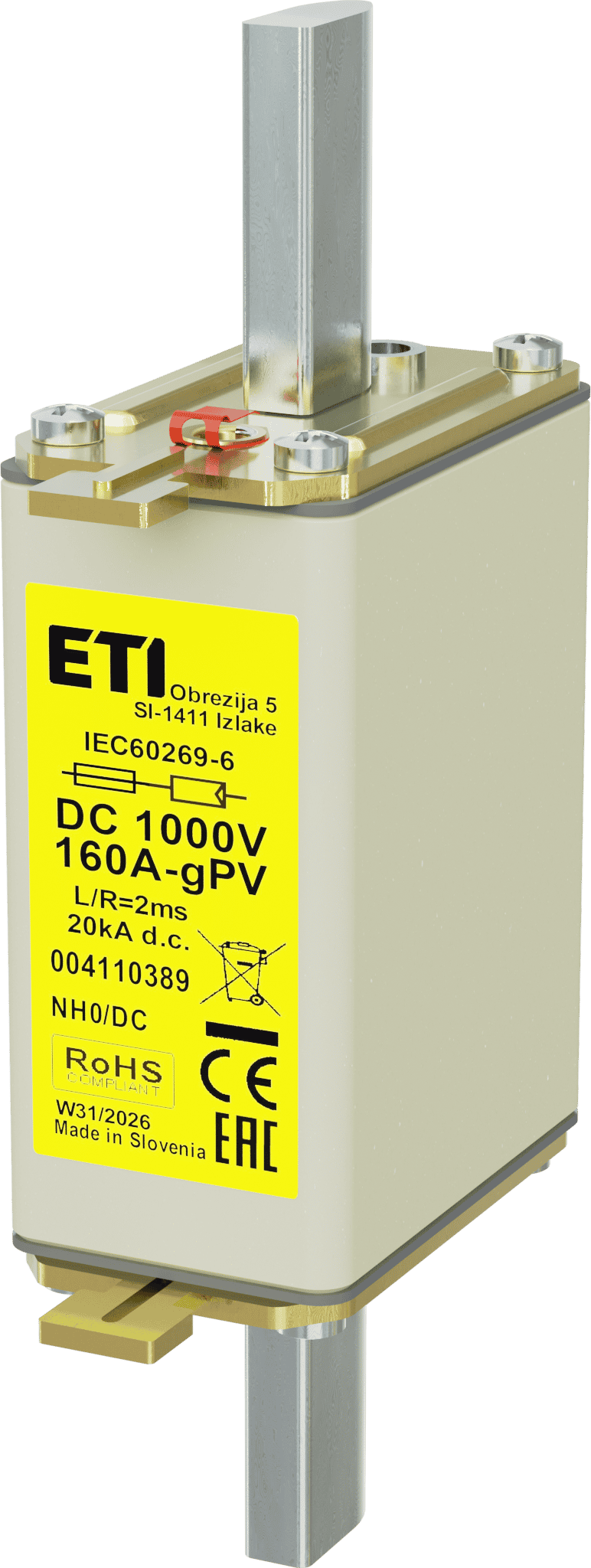 Wkładka topikowa NH0 gPV 160A/1000V DC 004110389