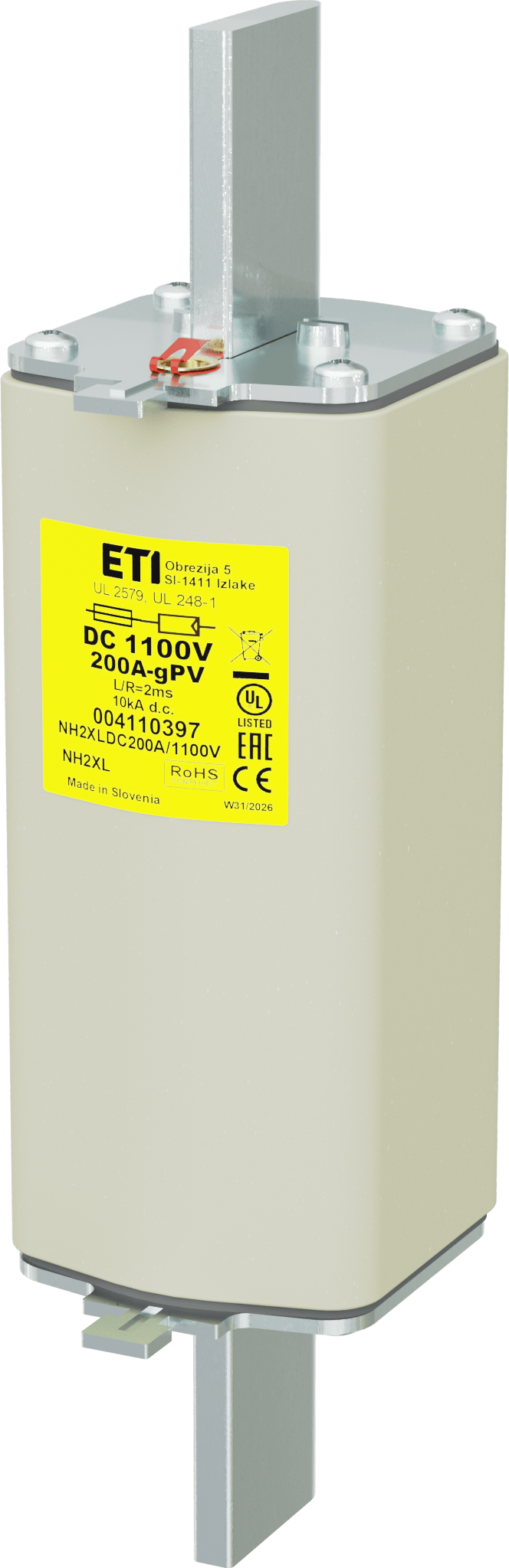 Wkładka topikowa NH2XL gPV 200A/1100V DC UL 004110397