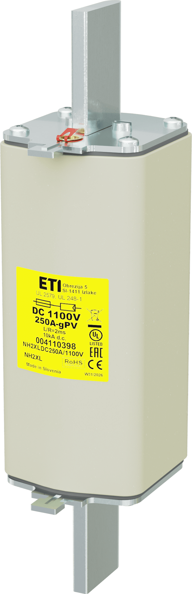 Wkładka topikowa NH2XL gPV 250A/1100V DC UL 004110398