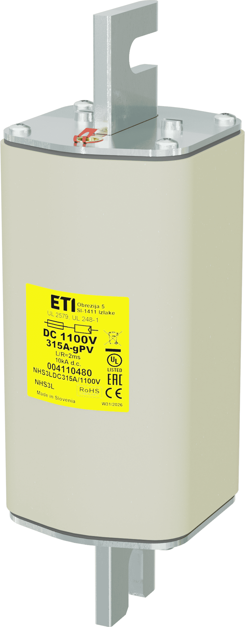 Wkładka topikowa NHS3L gPV 315A/1100V DC UL 004110480