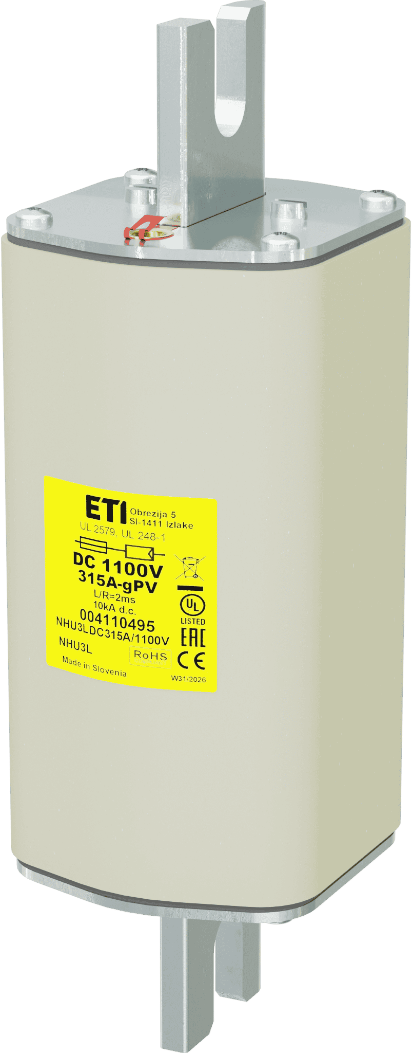 Wkładka topikowa NHU3L gPV 315A/1100V DC UL 004110495