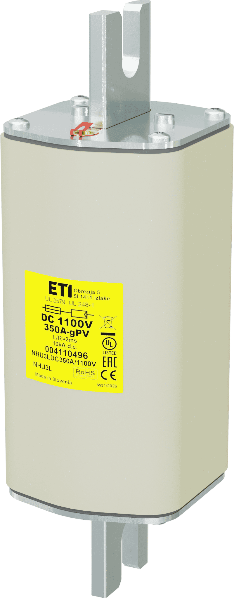 Wkładka topikowa NHU3L gPV 350A/1100V DC UL 004110496