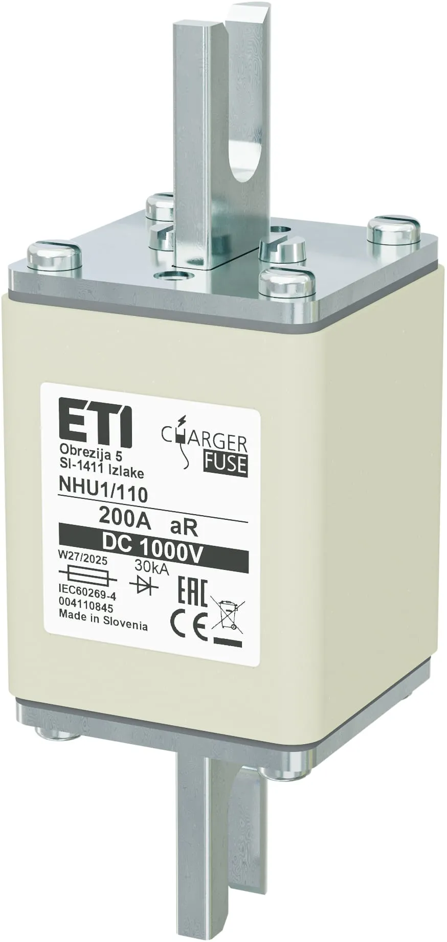 Wkładka topikowa NHU1/110 aR 200A/1000V DC 004110845