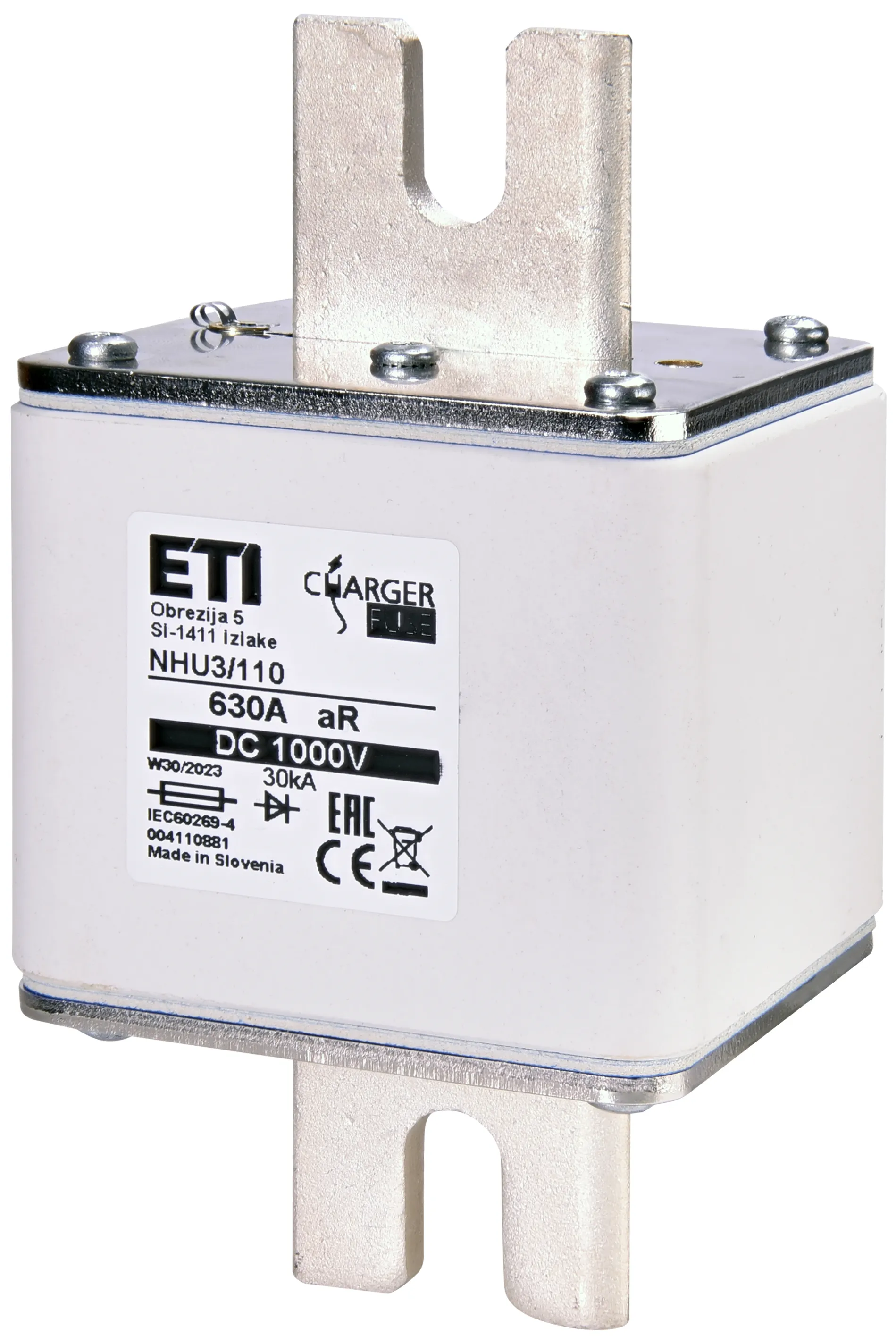Wkładka topikowa NHU3/110 aR 630A/1000V DC 004110881