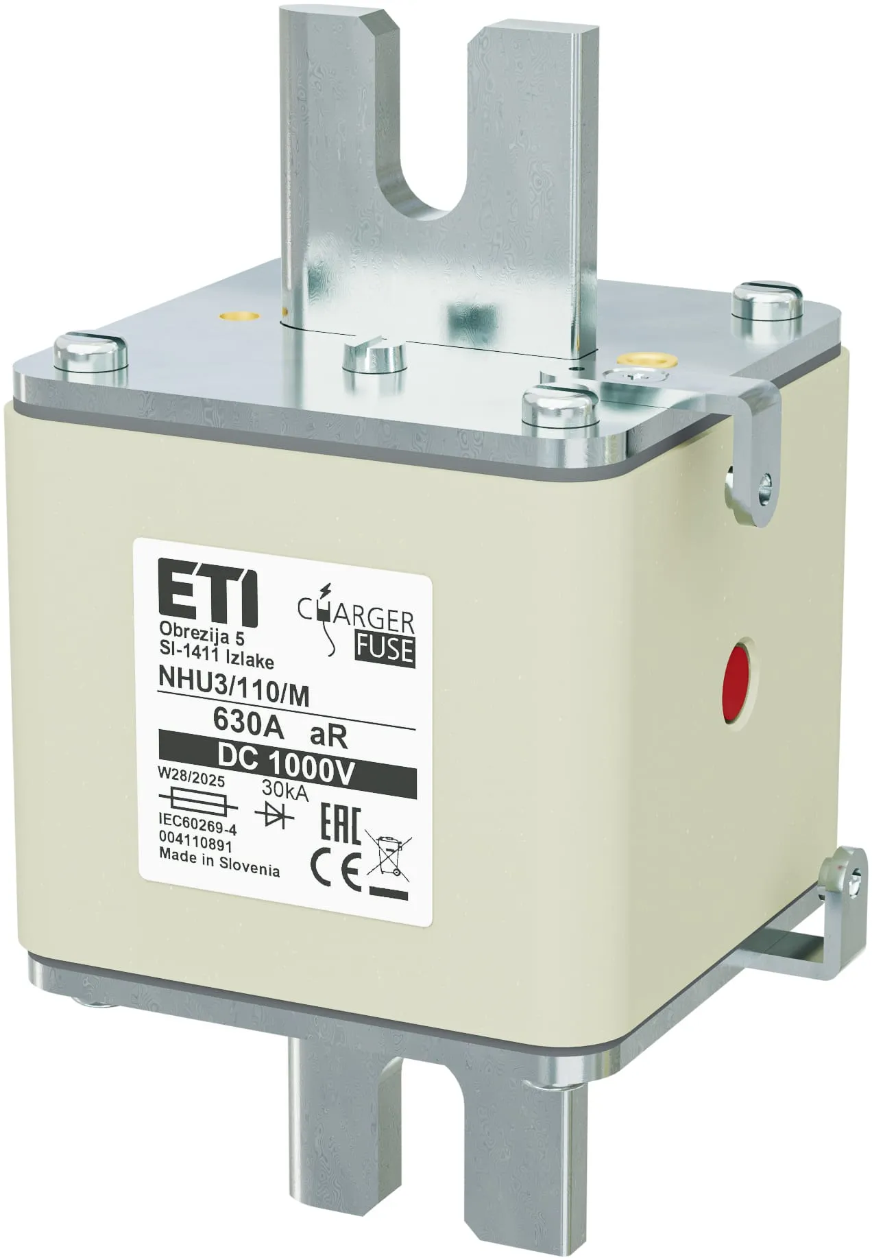Wkładka topikowa NHU3/110/M aR 630A/1000V DC 004110891