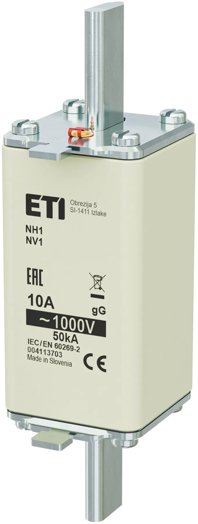 Wkładka topikowa NH1/85 gG 10A/1000V 004113703