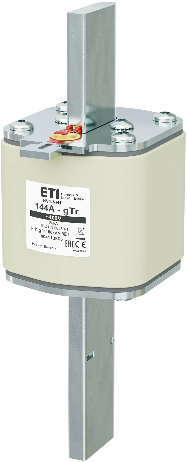 Wkładka topikowa NH1 gTr 144A/400V/100kVA MET 004113865