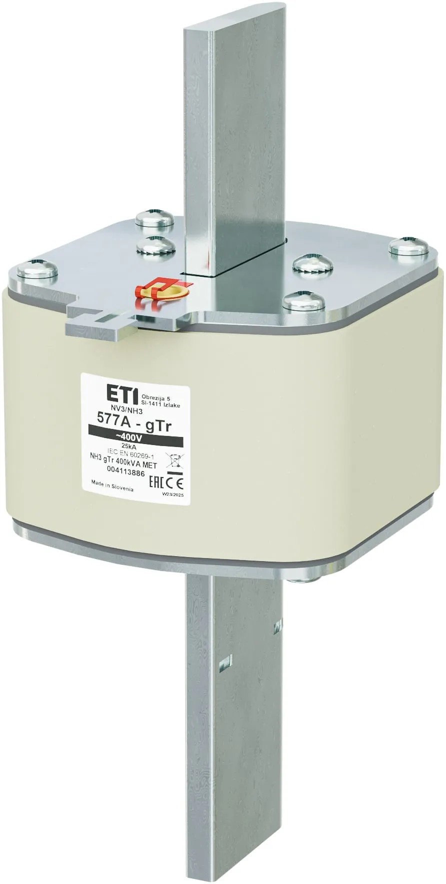 Wkładka topikowa NH3 gTr 577A/400V/400kVA MET 004113886