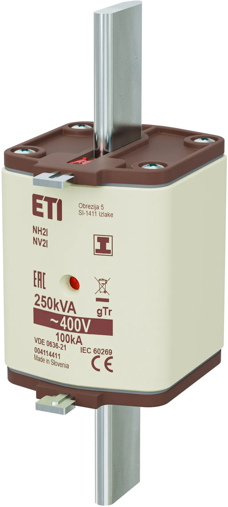 Wkładka topikowa NH2/I gTr 361A/400V/250kVA 004114411