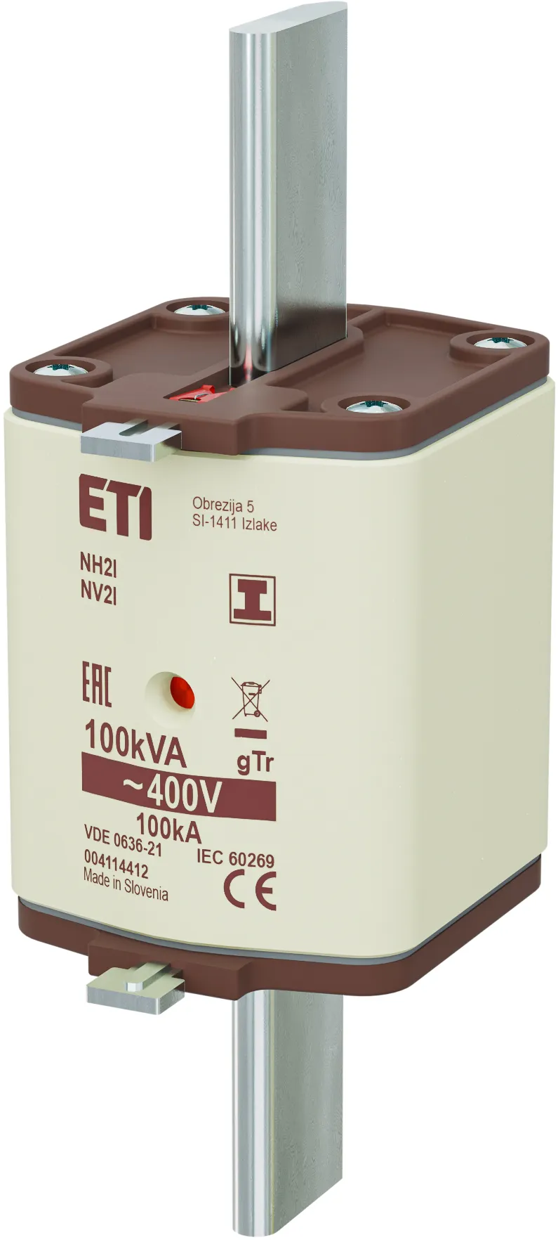 Wkładka topikowa NH2/I gTr 144A/400V/100kVA 004114412