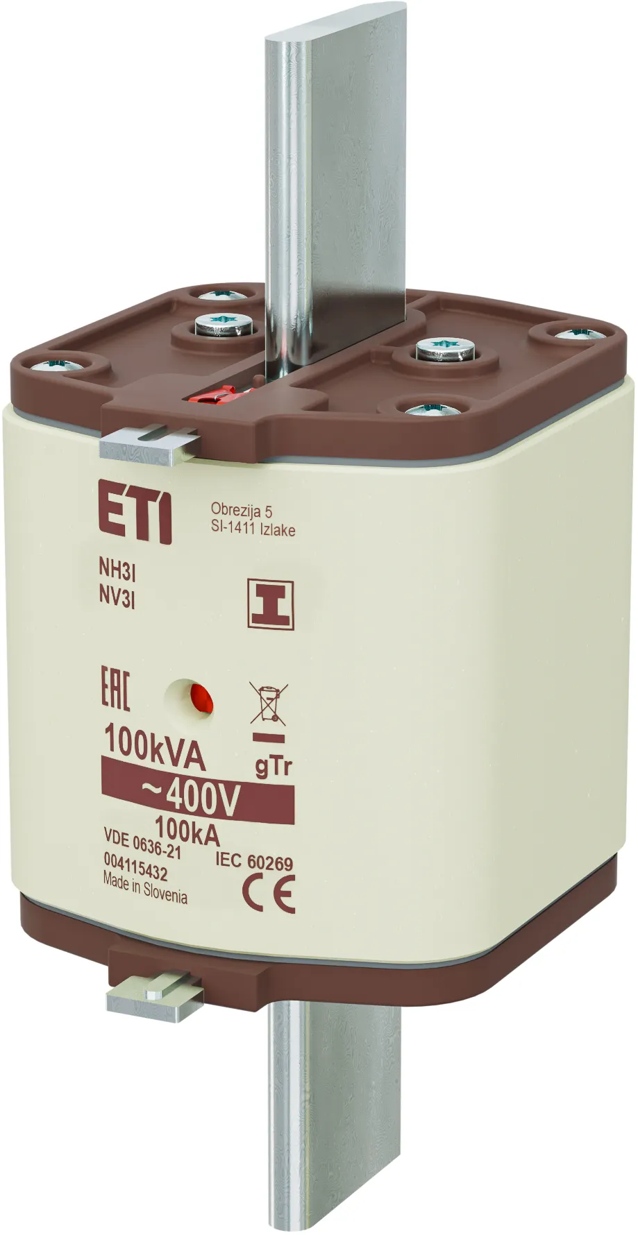 Wkładka topikowa NH3/I gTr 144A/400V/100kVA 004115432