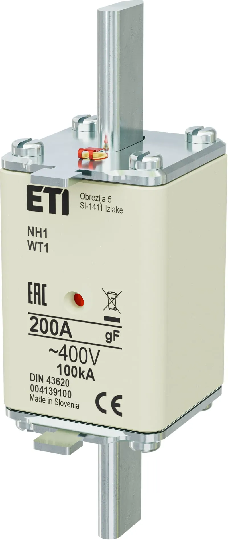 Wkładka topikowa NH1 gF 200A/400V 004139100